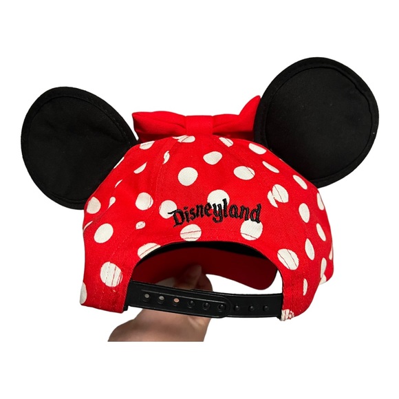 Disney Parks Minnie Mouse Ears Hat Red Polka Dot Disneyland Youth Cap - Picture 4 of 5